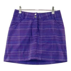 サイズ：2 NIKE GOLF ナイキゴルフ  インナー付スカート チェック柄 パープル系 [240101603619] ゴルフウェア レディース ストスト