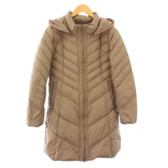 ロートレアモン LAUTREAMONT ダウンジャケット アウター ミドル丈 ジップアップ フード ワンカラー 38 グレージュ /BB