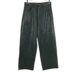 ZARA ザラ フェイク レザーパンツ XS 深緑 レディース 古着