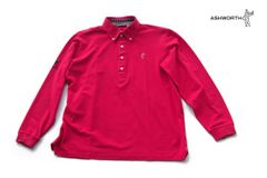 [Limited-time sale until the end of May] Ashworth ASHWORTH Used Button-Down Long-Sleeve Polo Shirt Men's Golf Wear L