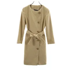 INDIVI インディヴィ 日本製 ウールコート 36 ベージュ系 レディース 古着