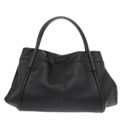 美品 トッズ レザー ブラック トートバッグ 黒 ハンドバッグ 0816 TOD’S