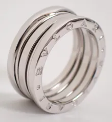 美品 BVLGARI(ブルガリ) B.zero1 リング 3バンド #51(10号) K18WG 9.2g ホワイトゴールド 18金 ビーゼロワン メンズ 指輪のサムネイル