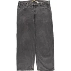 古着 00年代 リーバイス Levi's SILVER TAB シルバータブ LOW+LOOSE ロールーズ ブラックデニム ストレートデニムパンツ/evb032630