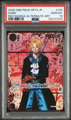 【PSA10】サボ(レッドスーパーパラレル/SEC★)(金個体){黒}〈OP13-120〉[ブースターパック受け継がれる意志]7919 レッドコミパラ