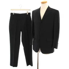 バーバリーブラックレーベル BURBERRY BLACK LABEL シングルスーツ セットアップ 上下 テーラードジャケット チェック パンツ 36R 黒 BMD40-501-08 /YM