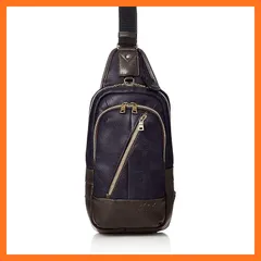 【新品】 [アヴィレックス]ヴィンテージ調ワンショルダーバッグ ネイビー 1