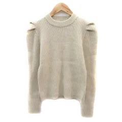 ナイスクラップ NICE CLAUP ニット セーター 長袖 パフスリーブ F ベージュ /YK36