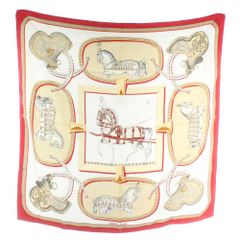 エルメス HERMES カレ90 GRAND APPARAT 盛装の馬 スカーフ 大判 絹