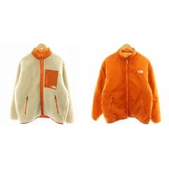 ザノースフェイス THE NORTH FACE リバーシブル エクストリーム パイルジャケット Reversible Extreme Pile Jacket フリースジャケット ロゴ ナイロン M ベージュ オレンジ NP72333 /AN18