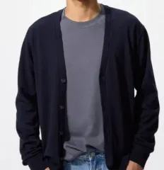 (新品) ユニクロ メリノウール Vネックカーディガン