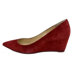 CHRISTIAN LOUBOUTIN(クリスチャンルブタン) パンプス 36 レディース美品  - レッド ウェッジソール/アウトソール張替済