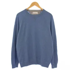 ブルネロクチネリ BRUNELLO CUCINELLI ニット セーター 長袖 カシミヤシルク混 48 青 /KH