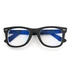 美品 Ray-Ban レイバン サングラス RB2140-F WAYFARER イタリア製 601S/R5 マットブラック 度入り  54000309