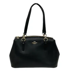 COACH(コーチ) ハンドバッグ スモール クリスティー キャリーオール F36637 黒 レザー