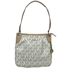 MICHAEL KORS(マイケルコース) ショルダーバッグ - 白×ダークブラウン×ベージュ レザー