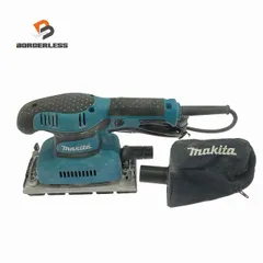 ☆中古品☆makita マキタ 100V 仕上サンダー BO3710 ダストバッグ付 コード式 仕上げサンダー 仕上げ研磨機 オービタルサンダー121834