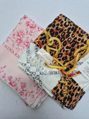 【訳あり】(新品) シルク混合ハンカチ 大判サイズ ミニスカーフ