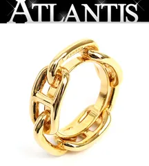 【広尾店】美品 エルメス HERMES レガート スカーフリング シェーヌダンクル ゴールド 【18168】