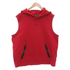 ナイキ NIKE ジョーダン Jordan フリースノースリーブパーカー Fleece Sleeveless Hoodie プルオーバー フーディー ロゴプリント XXL 赤 レッド 724787-687 /GV ■GY01
