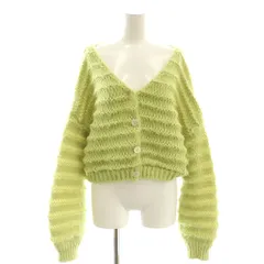 オルドット Olu. ボリュームスリーブショートカーディガン ニット Vネック F 緑 グリーン /AT ■OS