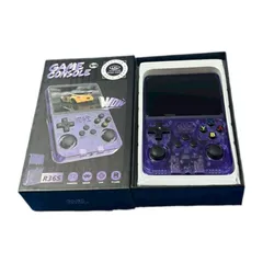 未使用品 GAME CONSOLE R36S スケルトンパープル ポータブル ゲーム機 動作品 レトロゲーム