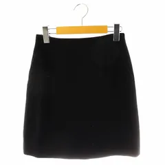 ナチュラルビューティーベーシック NATURAL BEAUTY BASIC ウールブレンドミニスカート 台形 S ブラック /HK ■OS