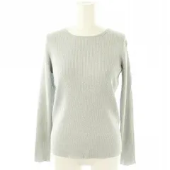 グリーンレーベルリラクシング ユナイテッドアローズ green label relaxing D ラメ リブ クルーネック プルオーバー ニット カットソー 長袖 F グレー /AT ■OS