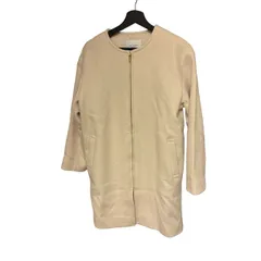  URBAN RESEARCH DOORS（アーバンリサーチ ドアーズ）レディース ノーカラーコート DR07-27M714 フリーサイズ  オフホワイト きれいめ  【ZK64】