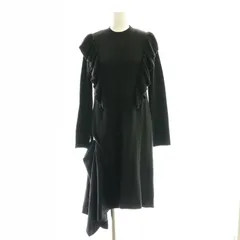 チェスティ Chesty 2WAYニットワンピース ミモレ ロング 長袖 0 黒 ブラック /AT ■OS