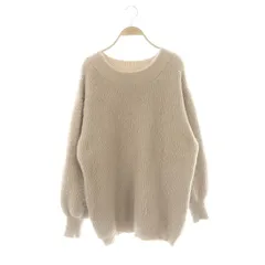 ロイヤルパーティー ROYAL PARTY シャギーニットワンピース ミニ 長袖 F ベージュ /AT ■OS ■SH