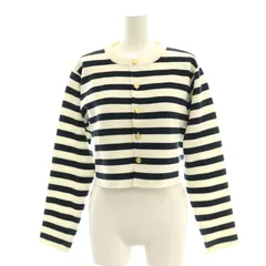 ロペピクニック ROPE Picnic 24SS 着丈が選べるミラノリブカーディガン ニット クルーネック 36 白 ホワイト 紺 ネイビー /AT ■OS