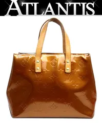 【広尾店】ルイヴィトン Louis Vuitton リードPM ミニトートバッグ ハンドバッグ ヴェルニ ブロンズ M91146 【18261】