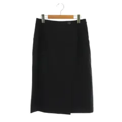 グリーンレーベルリラクシング ユナイテッドアローズ green label relaxing ウール混タイトスカート ミモレ ロング 40 紺 ネイビー /AT ■OS