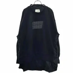 stein シュタイン Oversized Back Nylon Sweat LS オーバーサイズバックナイロンスウェットプルオーバー ST.240 ブラック Mのサムネイル