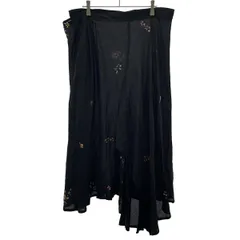 Yohji Yamamoto collections ヨウジヤマモトコレクションズ 25SS modal PT R GATHERED SKIRT フラワープリントレーヨンスカート FP-S65-212 ブラック 2のサムネイル