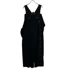 Yohji Yamamoto FEMME ヨウジヤマモト ファム 18SS ボタンデザイン コットンオーバーオール FW-D03-002 ブラック 1のサムネイル