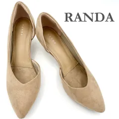 RANDA サイドオープンパンプス スエード ベージュ 355T