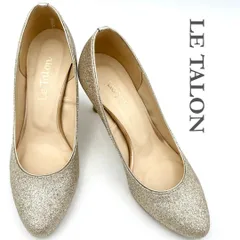 LE TALON ハイヒール パール ラメ ゴールド 711T