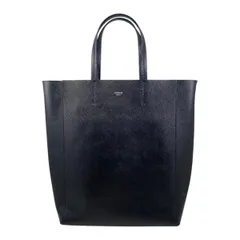 ☆セリーヌ トートバッグ ショルダーバッグ バーティカル カバ スモール レザー ロゴ ブラック シルバー金具 CELINE