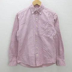 g■ユナイテッドアローズ/UNITED ARROWS GLR 長袖BDシャツ/ドット柄 コットン【S】ピンク系/men's/44【中古】■
