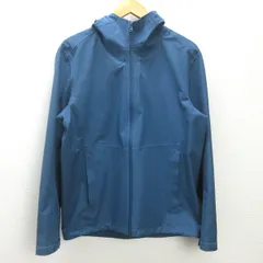 g■ユニクロ/UNIQLO ブロックテックパーカ/3Dカット【L】青/men's/4【中古】■