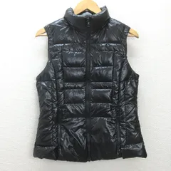 U■ユニクロ/UNIQLO プレミアムウルトラライトダウンベスト【L】黒/LADIES/Ｈ7【中古】■