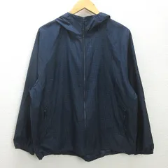 g■ユニクロ/UNIQLO ポケッタブルUVカットパーカ/211-474895【XL】紺/LADIES/6【中古】■