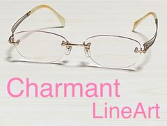 charmant LINEart 度付き眼鏡 ハーフリムメガネ XL1821 - メルカリ
