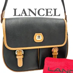 LANCEL ショルダーバッグ ロゴプレート ブラック 1164T
