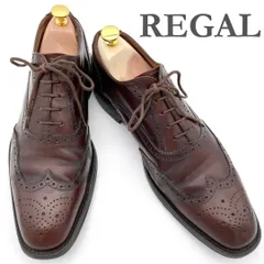 REGAL ドレスシューズ 本革 ウイングチップ ブラウン 1436A