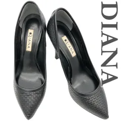 DIANA ハイヒール レザー ポインテッドトゥ ブラック 1762A