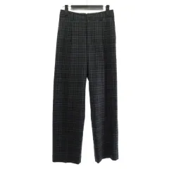 アーバンリサーチ ドアーズ URBAN RESEARCH DOORS パンツ スラックス チェック タック グレー ブルー S