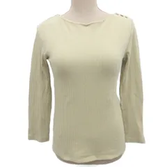 グリーンレーベルリラクシング ユナイテッドアローズ green label relaxing プリーツ テレコ ボートネック プルオーバー カットソー 長袖 ライトグリーン 系 ■YHS4 0914